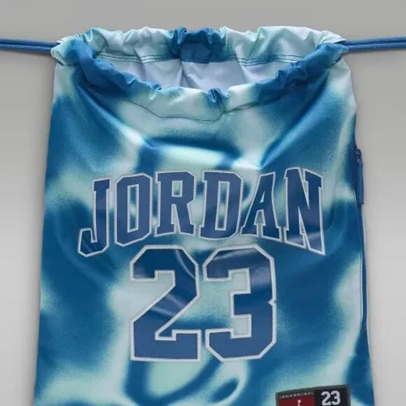 Jordan Drawstring Jersey Unisex Gym Sack Air Jumpman Blue White 9A0757 U1R - Picture 8 of 14